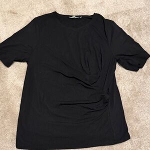 Chico's Black Short Sleeve Crew Neck Top